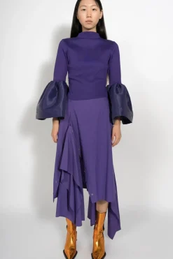 PURPLE DECONSTRUCTED SKIRT