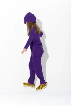 PURPLE MERINO KNIT TROUSERS