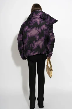 PURPLE TIE DYE M'A PUFFER JACKET