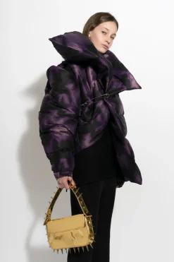 PURPLE TIE DYE M'A PUFFER JACKET