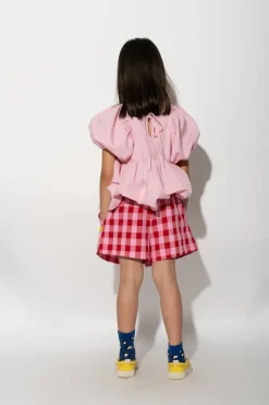 RED AND PINK GINGHAM BOXER SHORTS