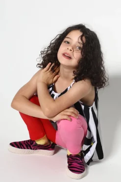 RED AND PINK LEGGINGS