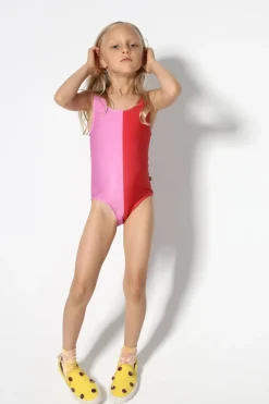 RED AND PINK SWIMSUIT