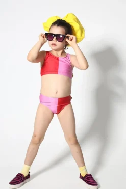 RED AND PINK SWIMWEAR BIKINI SET