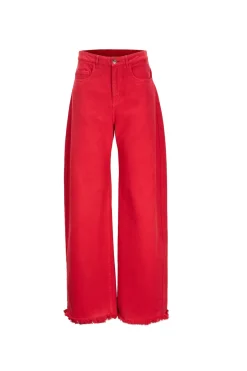 RED BOYFRIEND TROUSERS