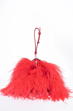 RED FEATHER BAG