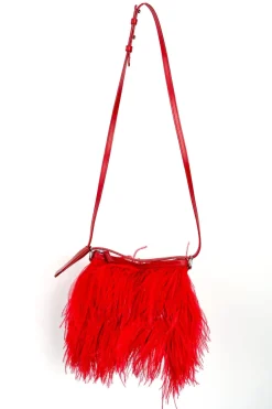 RED FEATHER BAG