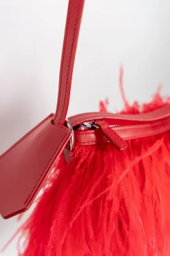 RED FEATHER BAG