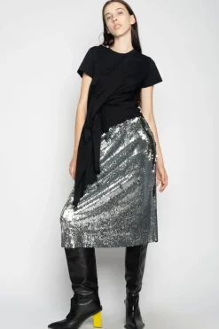 SILVER CLASSIC SLIP SKIRT