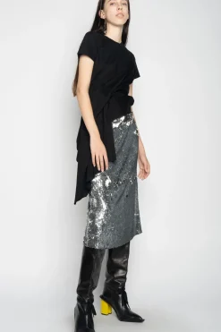 SILVER CLASSIC SLIP SKIRT