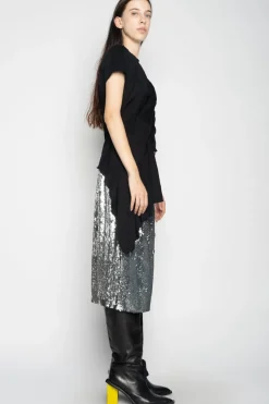 SILVER CLASSIC SLIP SKIRT