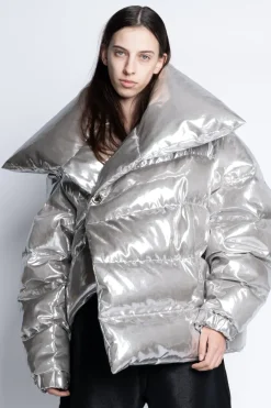 SILVER M'A PUFFER JACKET