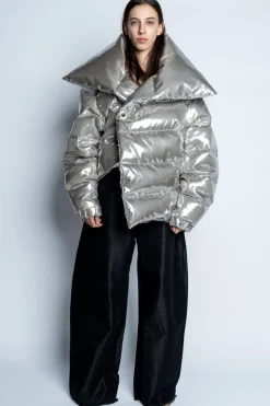 SILVER M'A PUFFER JACKET