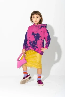 SPLATTERED FLEECE HOODIE