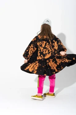 SPLATTERED GATHERED DRESS