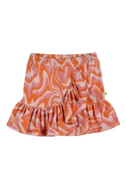 TERRY WAVY PRINT SHORT SKIRT