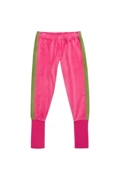 TRACKSUIT VELOUR TROUSERS WITH CONTRAST TAPE