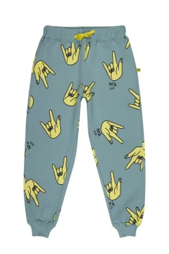TURQUOISE HANDS PRINT SWEATPANTS