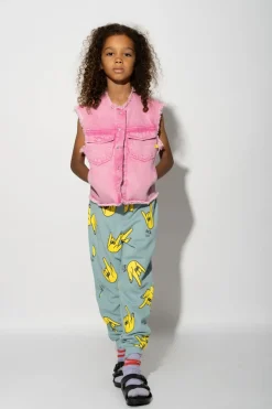 TURQUOISE HANDS PRINT SWEATPANTS