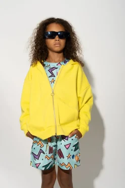 TURQUOISE SQUIGGLE PRINT SWIM SHORT