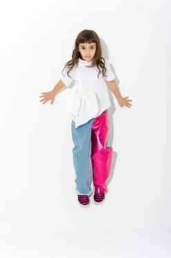 WHITE BOW T SHIRT
