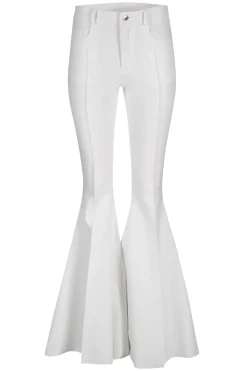 WHITE EXTREME FLARE TROUSERS