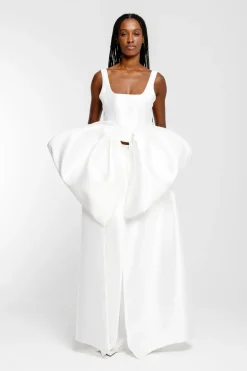 WHITE FRONT BOW TOP