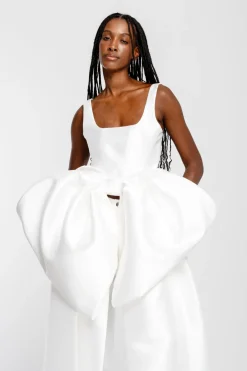 WHITE FRONT BOW TOP