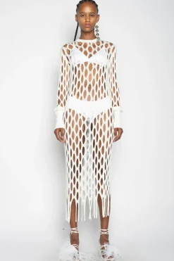 WHITE NET DRESS