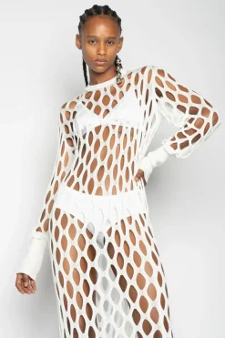 WHITE NET DRESS
