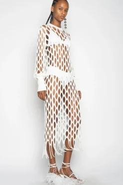 WHITE NET DRESS