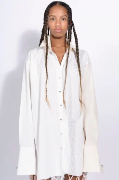 WHITE PATCHWORK XXL SHIRT