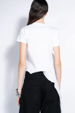 WHITE T-SHIRT WITH SIDE BOW