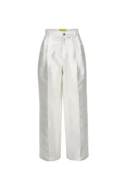 WHITE WIDE LEG TROUSERS