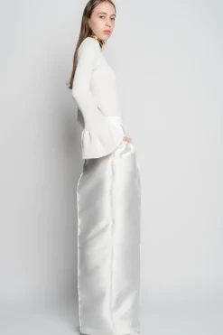WHITE WIDE LEG TROUSERS