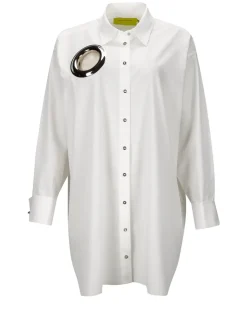 WHITE XXL SHIRT WITH BIG EYELET
