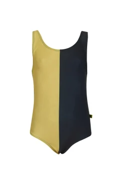 YELLOW AND BLACK SWIMSUIT