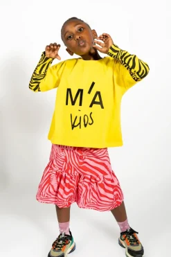 YELLOW EMBROIDERED T-SHIRT