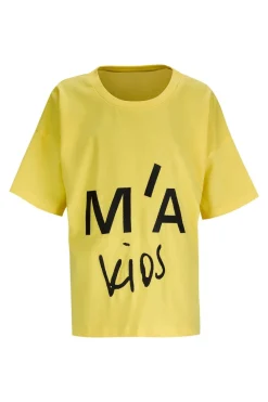 YELLOW EMBROIDERED T-SHIRT