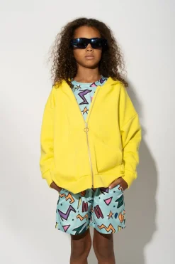 YELLOW JACKET WITH EMBROIDERED LOGO