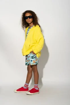 YELLOW JACKET WITH EMBROIDERED LOGO