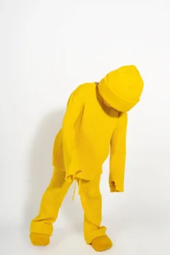 YELLOW MERINO KNIT BEANIE