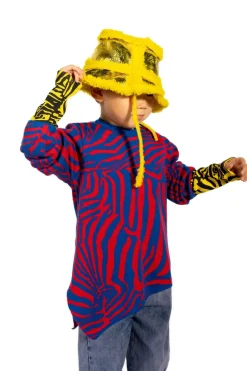 YELLOW SHINY LEATHER BUCKET HAT