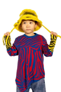 YELLOW SHINY LEATHER BUCKET HAT