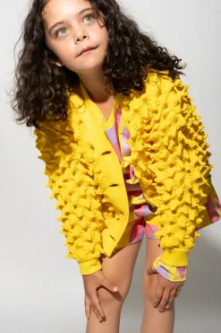 YELLOW SPIKE CARDIGAN