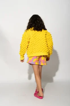 YELLOW SPIKE CARDIGAN