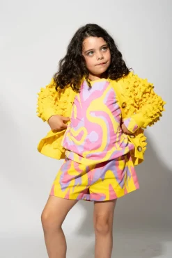 YELLOW SPIKE CARDIGAN